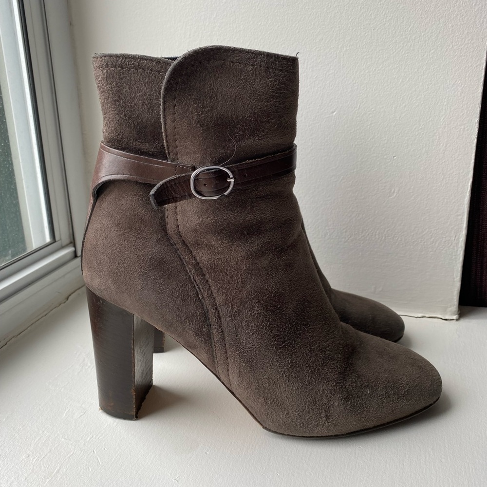 LK Bennett boots size 41 - brown/light suede with leather accents